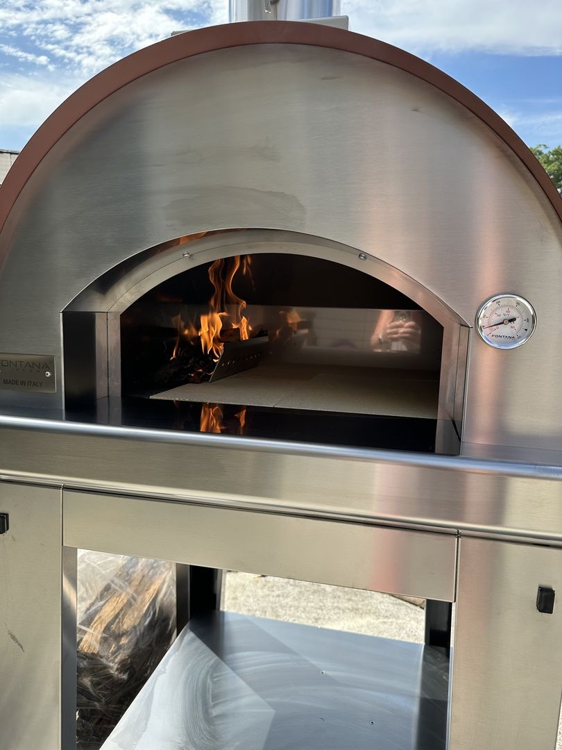 Fontana Marinara Stainless Steel Durable Built In Wood Fired Pizza Oven