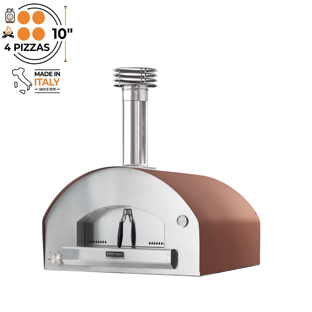 Fontana Marinara Rosso Countertop Dual Fuel Pizza Oven – Stylish, Versatile