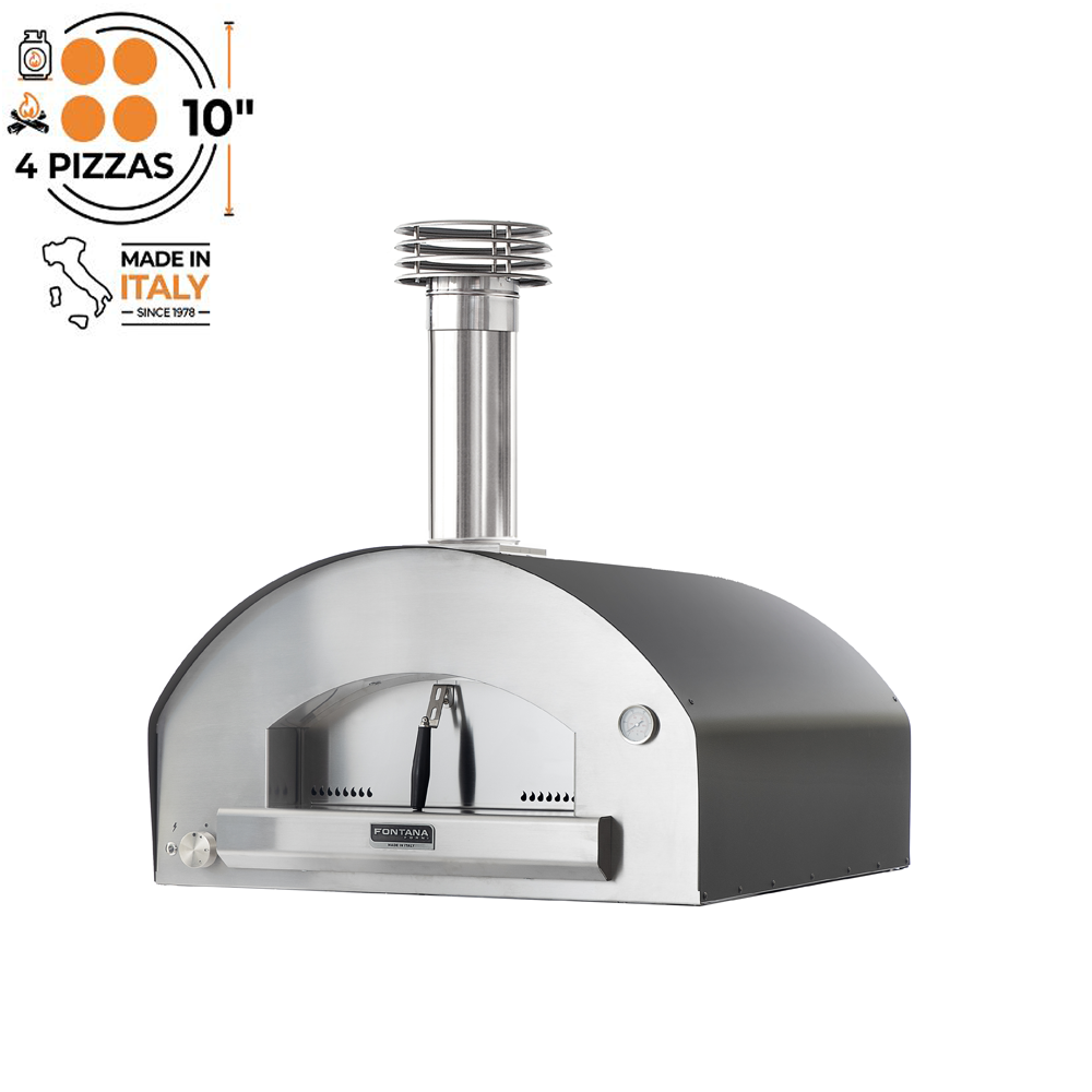 Fontana Marinara Durable Stainless Steel Countertop Dual Fuel Pizza Oven