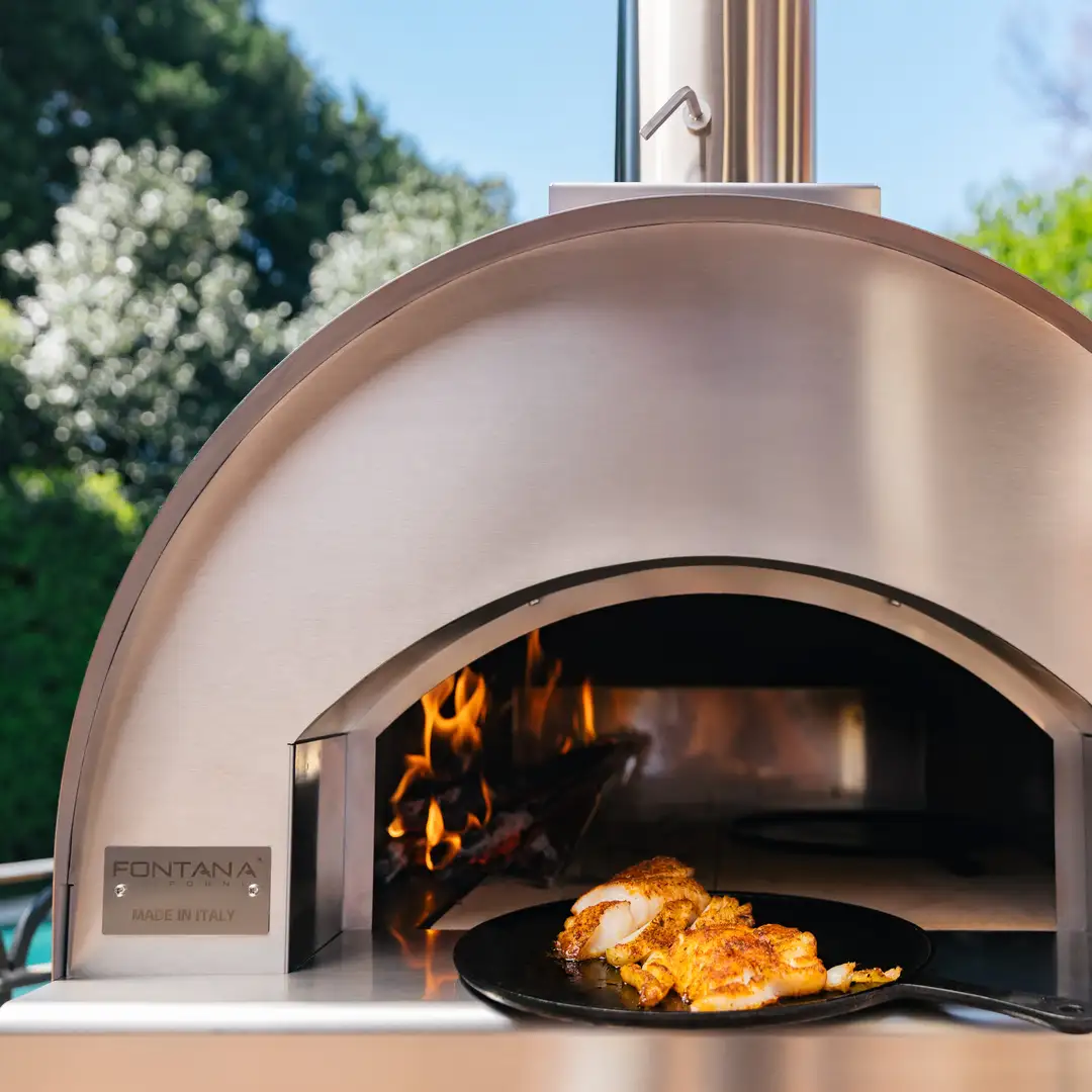 Fontana Margherita Rosso High Performance Wood Fired Pizza Oven with Trolley