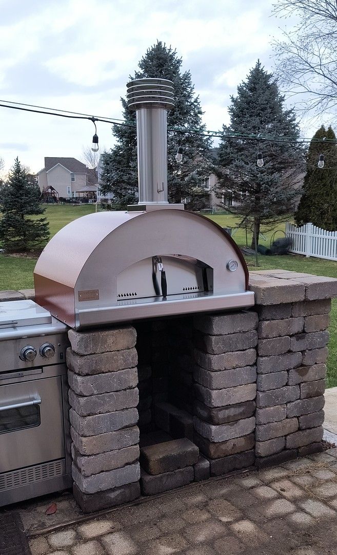 Fontana Mangiafuoco Stainless Steel Built In Wood Fired Pizza Oven