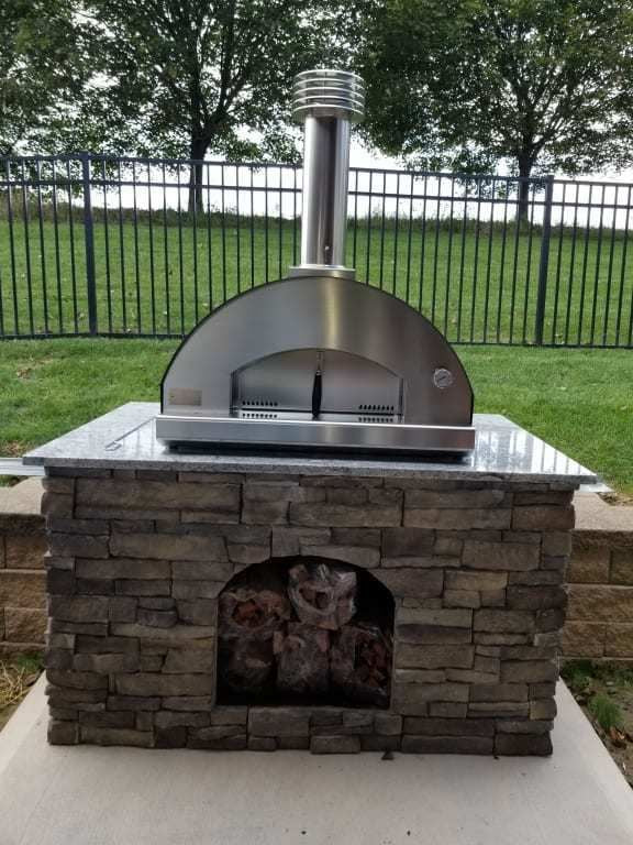 Fontana Mangiafuoco Stainless Steel Countertop Dual Fuel Pizza Oven