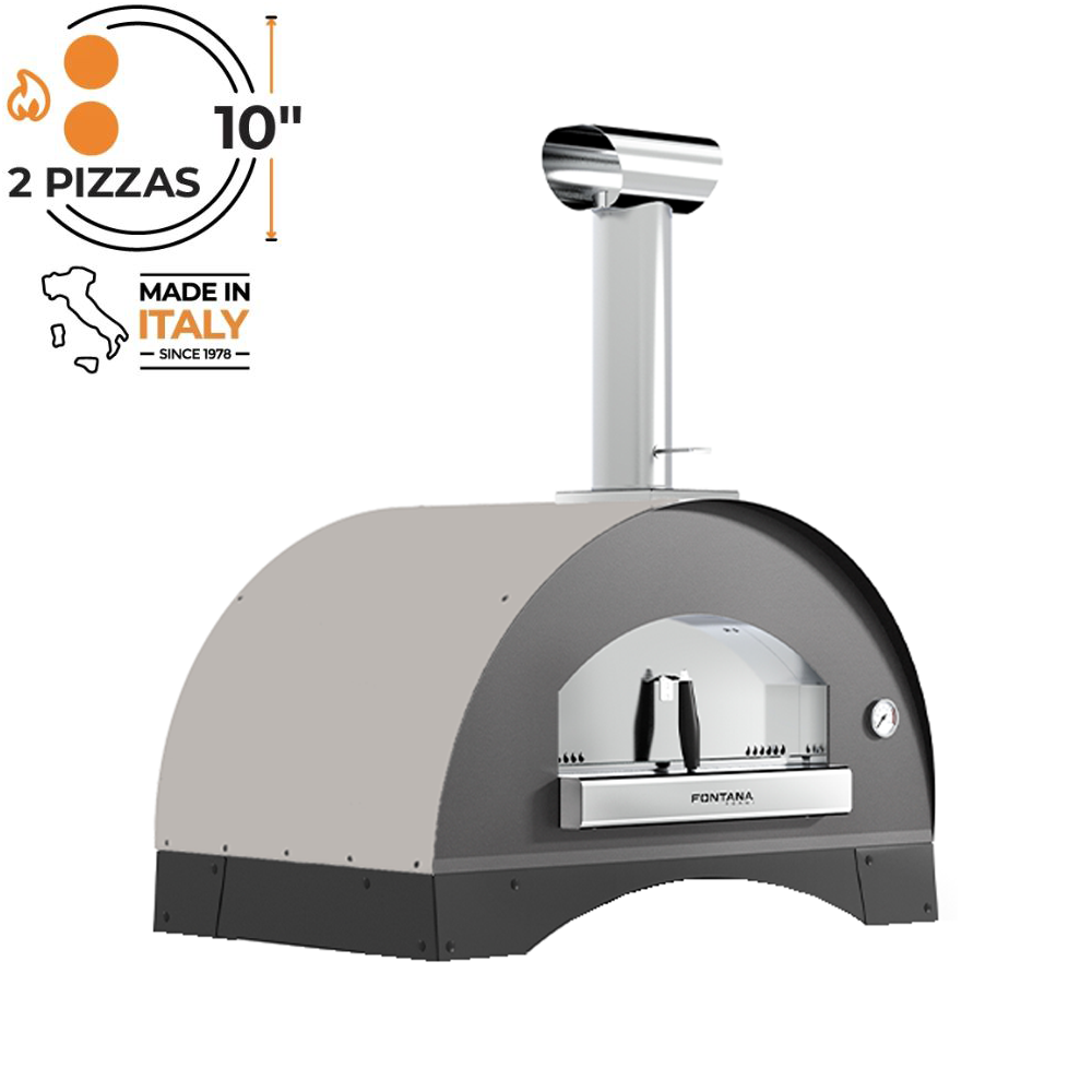 Fontana Lorenzo Pearl Wood Fired Pizza Oven with Trolley