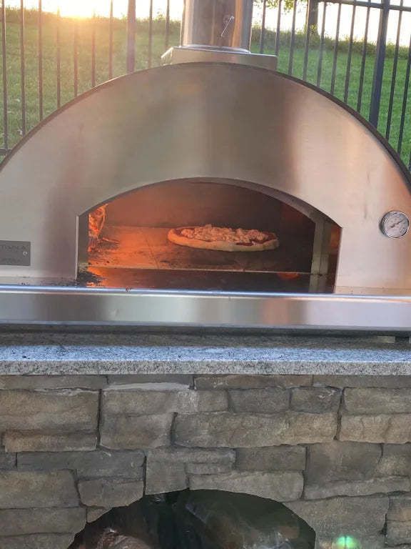 Fontana Mangiafuoco Stainless Steel Countertop Dual Fuel Pizza Oven