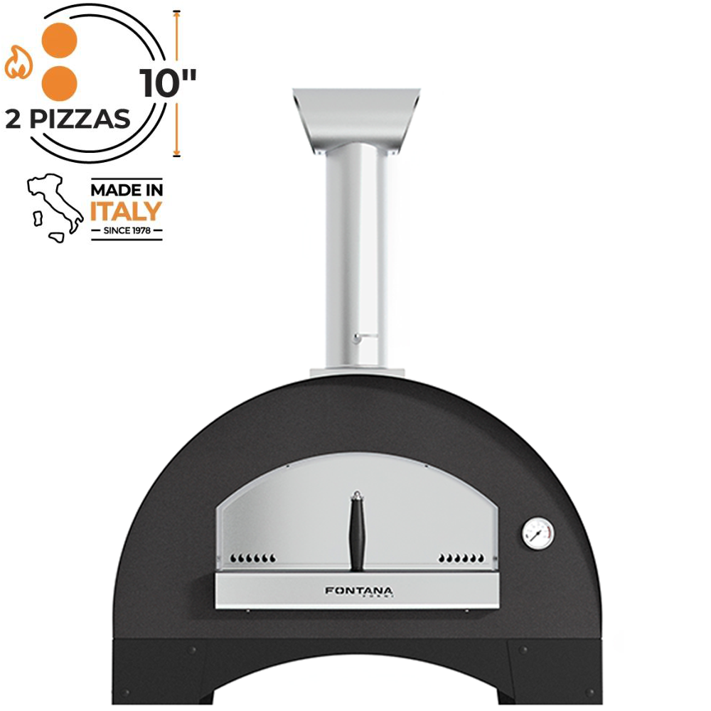 Fontana Lorenzo Pearl Wood Fired Pizza Oven with Trolley