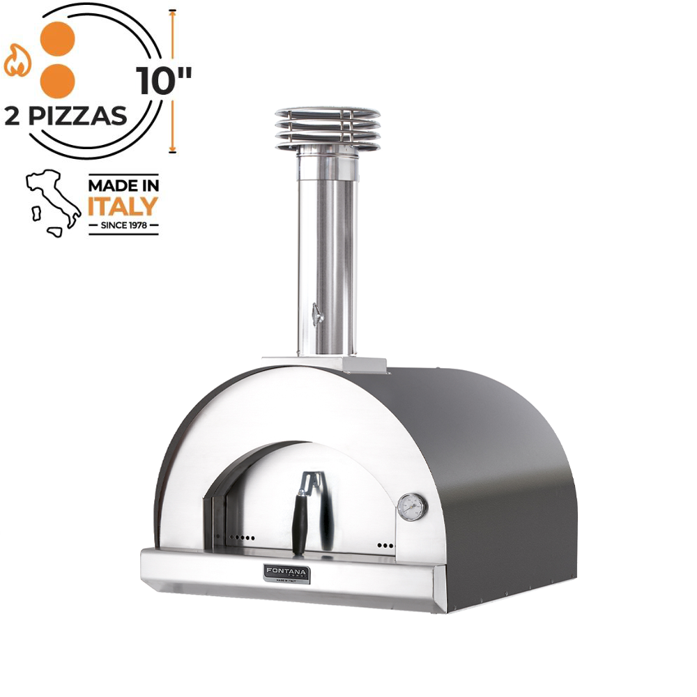 Fontana Margherita Anthracite Built In Wood Fired Pizza Oven