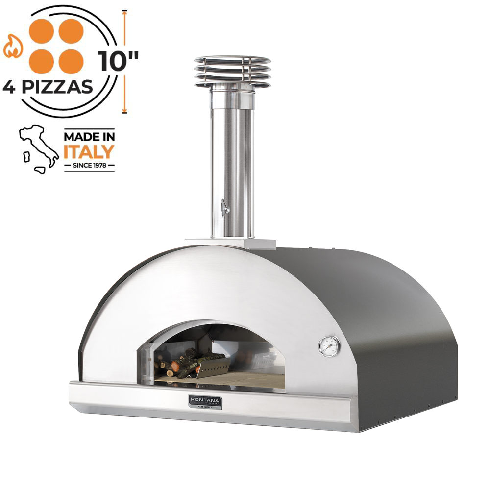 Fontana Marinara Anthracite Durable Built In Wood Fired Pizza Oven