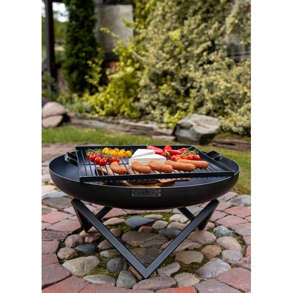 Cookking Santiago 70cm Fire Bowl - Modern Steel Garden Fire Pit