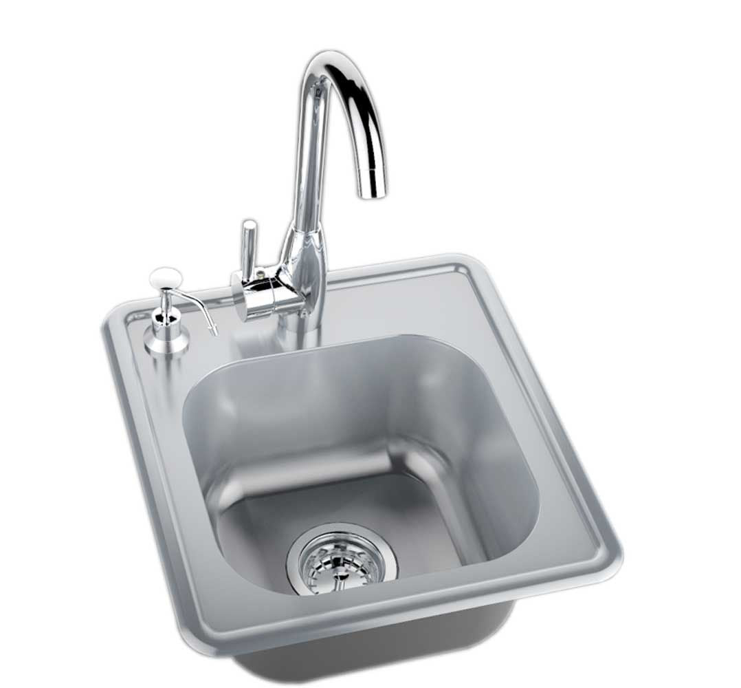 Sunstone Drop-In Sink with Tap – Premium Outdoor Sink Solution