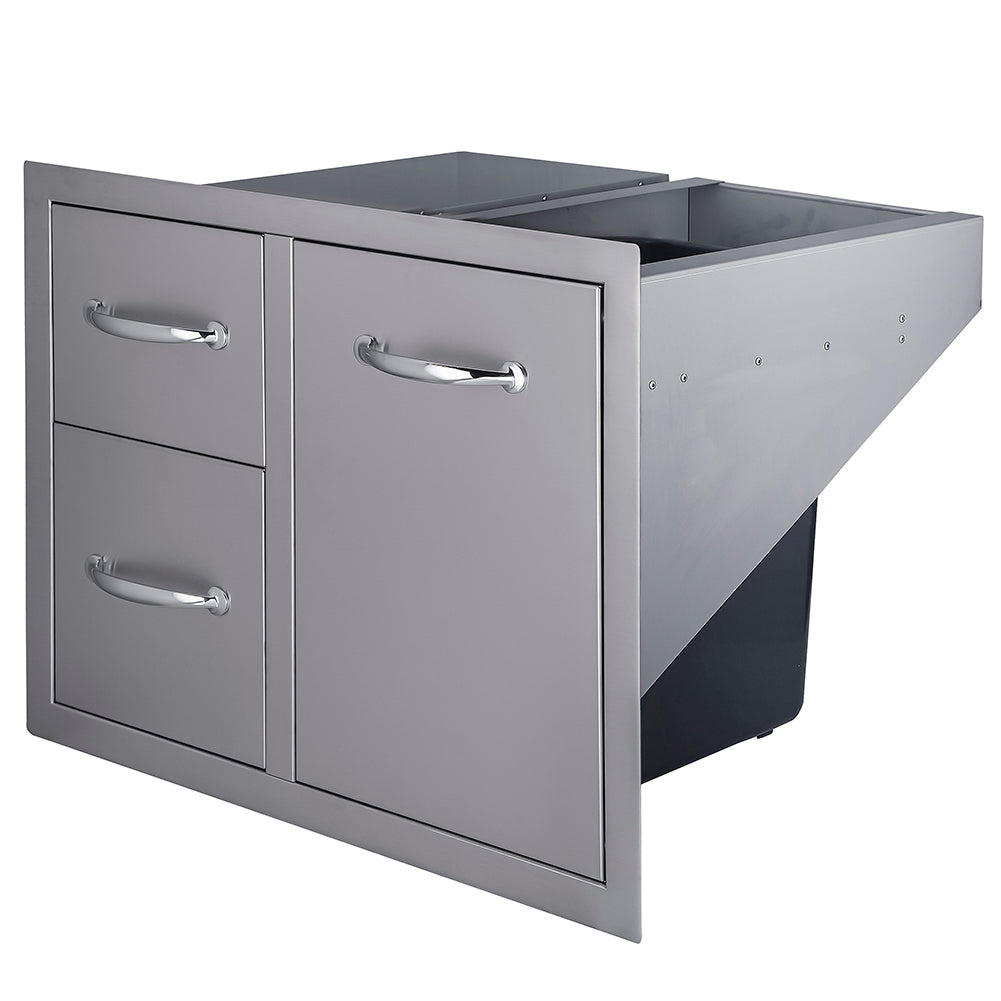 Sunstone 36″ Double Drawer and Trash Combo – Premium Storage Solution