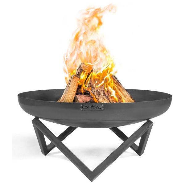 Cookking Santiago 70cm Fire Bowl - Modern Steel Garden Fire Pit